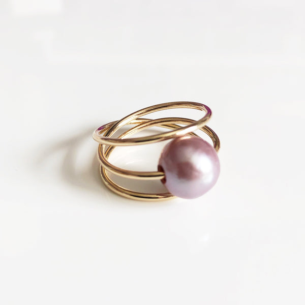 Ring LOELA - lavender Edison pearl (R197)