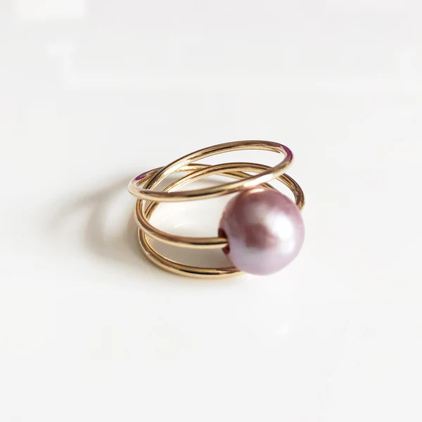 Ring LOELA - lavender Edison pearl (R197)