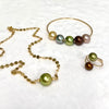 Necklace FAE - pistachio Tahitian pearl