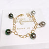 Bracelet ANUENUE - ombré Tahitian pearls (B556)