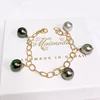 Bracelet ANUENUE - ombré Tahitian pearls (B556)