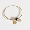 Mickey charms bangle - tahitian pearl (B388)