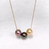 Necklace KRISTI - gold south sea, Edison &Tahitian pearls (N402)