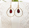 Earrings Hana - Garnet (E325)