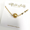 Necklace FAE - golden south sea pearl (N334)