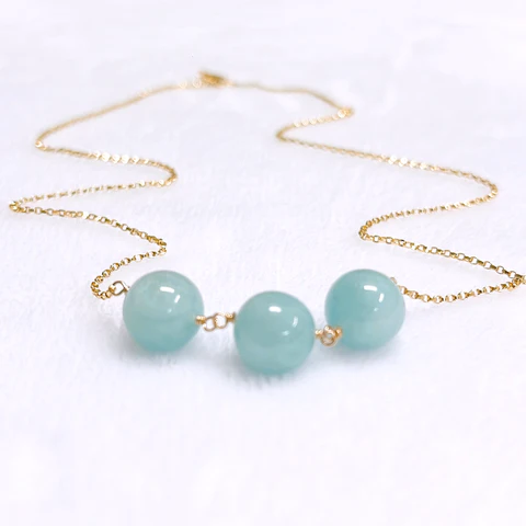 Necklace MADDI - aquamarine (N433)