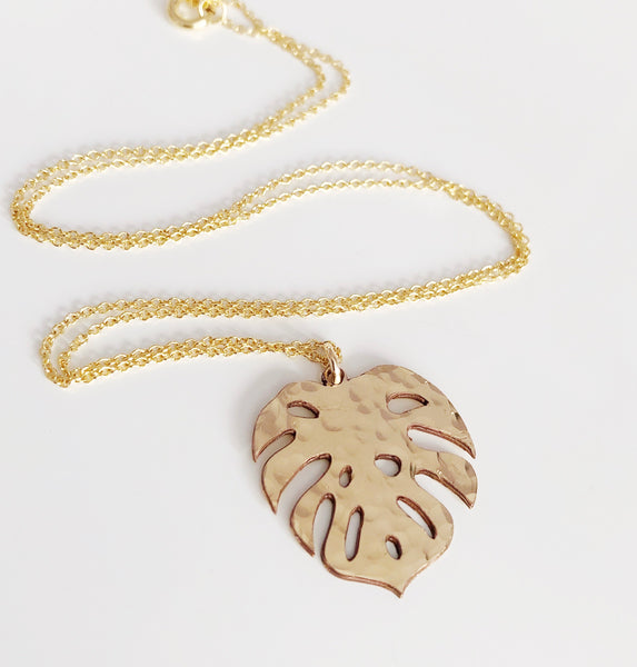 Large monstera necklace (N291)