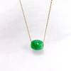 Necklace KEA - green jade bead (N382)