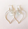 Earrings Doree - aqua sea glass (E329)