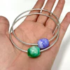 Bangle KEIKE - lavender jade bead bangle (B549)