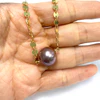 Necklace FAE - purple Edison pearl (N372)