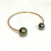 Cuff ADORA - Diamond Tahitian pearl (B539)