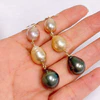 Earrings RAYE - multicolor pearls (E614)