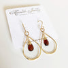 Earrings IRINA- garnet (E464)