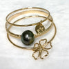 PRINCESS bangles set - Tahitian pearl (B490)
