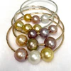 Bangle PAIGE - pink, white Edison & south sea pearl (B472)