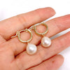 Earrings NOELA - white pearls (E620)