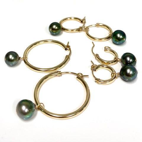 Earrings NOELA - Tahitian pearl (E587)