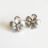 Large plumeria stud earrings (E559)