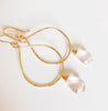 Earrings Nerida - rose quartz (E373)