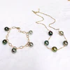 Bracelet ANUENUE - ombré Tahitian pearls (B556)