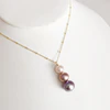 Necklace Arya - purple Edison pearls (N295)