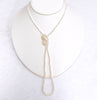 Necklace CELIA - white keshi pearls
