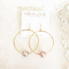 Earrings Sirena - pink pearls (E323)