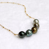 5 Tahitian pearls necklace