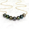 Necklace TEHINA - 7 Tahitian pearls necklace (N406)