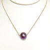 AAA Magenta Edison pearl necklace (N368)