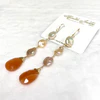 Sunstone and keshi Edison pearls drop earrings