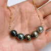 5 Tahitian pearls necklace