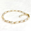 Bracelet ARIA - white keshi pearls (B523)