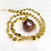Necklace FAE - purple Edison pearl (N372)