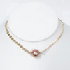 Necklace FAE - pink Edison pearl (N328)