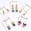 Earrings RAYE - multicolor pearls (E614)