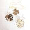 Large monstera necklace (N291)