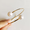 Cuff LEIA - white Edison pearls (B355)