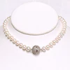 Necklace AGATHA - white pearls (N419)