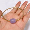 Bangle KEIKE - lavender jade bead  (B551)