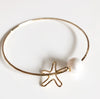 Starfish charm bangle - Fresh water pearl (B347)