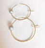Earrings Moana - silver pearls (E369)