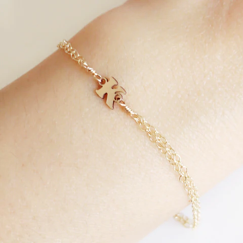 Initial charm bracelet (B378)