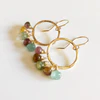 Tourmaline hoops earrings (E525)