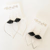 Earrings Wren- black spinel (E314)