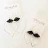 Earrings Wren- black spinel (E314)