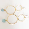 Earrings ANELA - aquamarine (E480)