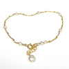 Pearl anklet - white keshi pearls (B469)