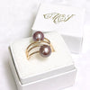 Ring IHILANI - purple Edison pearls (R217)